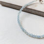 Aquamarine Semi Precious Gemstone Bracelet, thumbnail 5 of 8