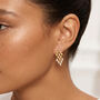 Gold Statement Drop Earrings With Stones, thumbnail 2 of 4