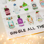Funny Gin Christmas Tea Towel, thumbnail 2 of 6