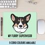 Corgi Face Keyboard Mouse Mat, thumbnail 1 of 4