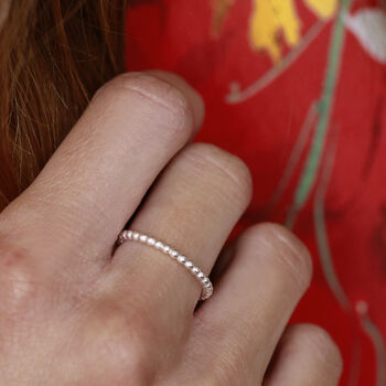 Bobble Ring In Silver, 18k Rose Gold Or Gold Plated, 4 of 8