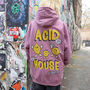 Acid House Unisex 90s Style Graphic Hoodie In Purple, thumbnail 3 of 6