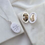 Sterling Silver Handwriting Oval Locket Necklace, thumbnail 1 of 9