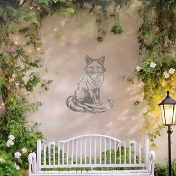 Sitting Fox Metal Wall Art For Garden, Animal Lover Gift, 6 of 10