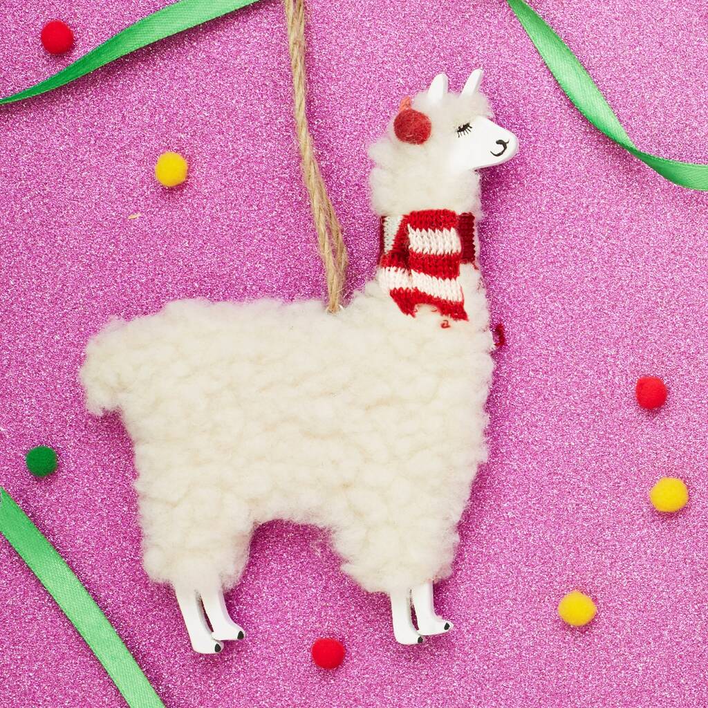 warmies festive llama