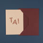 'Ta!' Funny Thank You Card, thumbnail 4 of 4