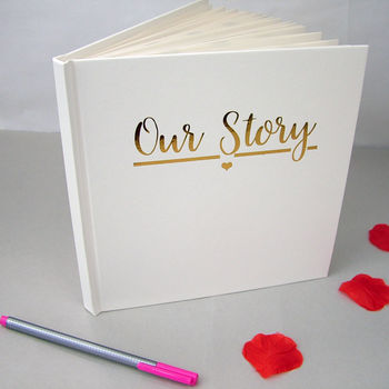 Our Story Personalised Memory Book For Couples, 6 of 6