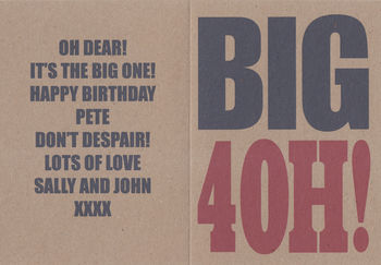 It's The Big 4 Oh! 5 Oh! Or 6 Oh! Card, 4 of 4