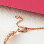 Feather Rose Gold Plated Silver Bracelet, thumbnail 2 of 4