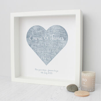 Personalised 1st Anniversary Watercolour Gift, 4 of 5