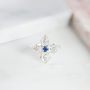 Sapphire And Diamond Cross Ring, thumbnail 1 of 3