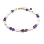 Amethyst Bracelet With Mother Of Pearl, February Birthstone Jewellery, thumbnail 2 of 3