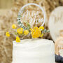 Personalised Dried Flower Acrylic Wedding Cake Topper, thumbnail 1 of 12