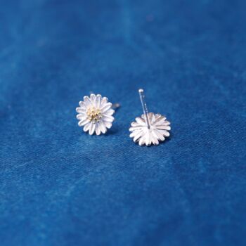 Daisy Stud Earrings, Small Flower Studs, 3 of 7