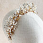 Pearl And Crystal Bridal Crown, thumbnail 1 of 6