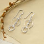 Sterling Silver Dangly Crescent Earrings, thumbnail 1 of 4