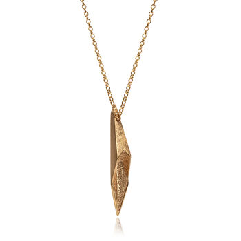 Reversible Gold Plated Silver Shard Necklace, 3 of 4