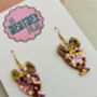 Vase Glitter Earrings / Interior Design Gift / Novelty Art Jewellery / Fun Accessories, thumbnail 5 of 5