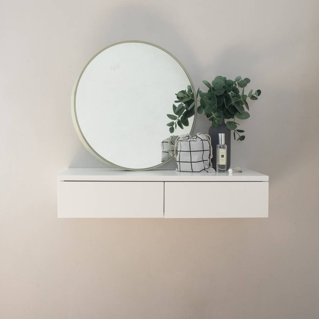 Small Floating Dressing Table White, 1 of 8