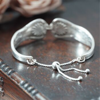 Shell Scroll Vintage Spoon Bracelet, 3 of 5