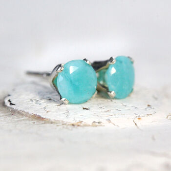 Amazonite Stud Earrings, 2 of 11