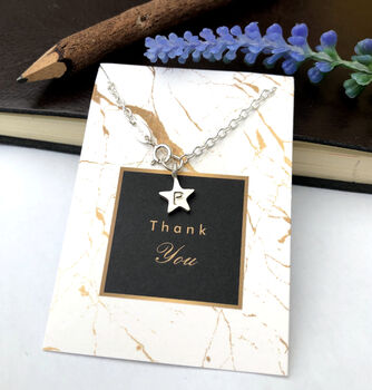 Personalised Thank You Teacher Initial Star Bracelet, 2 of 10