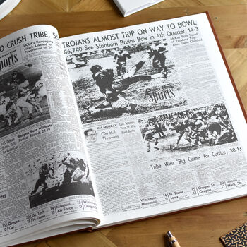 Usc Trojans College Football Personalised Gift Newspaper History Book, 9 of 12