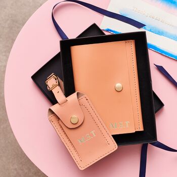 Personalised Luxe Leather Travel Gift Set, 2 of 7