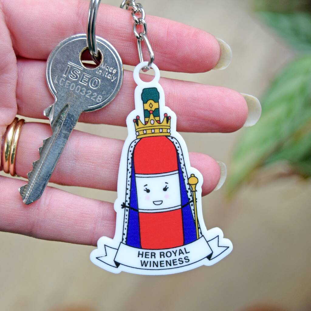 Funny Wine Keyring Gift For Friend By Of Life & Lemons