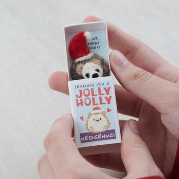 Sending You A Jolly Holly Hedgehug In A Matchbox, 2 of 7