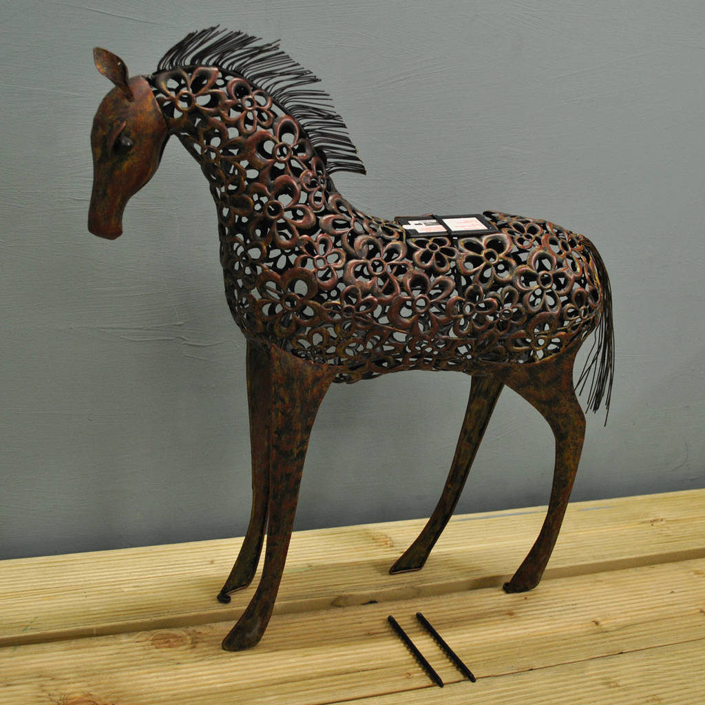 Horse Silhouette LED Solar Garden Light By Garden Selections