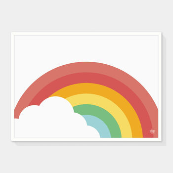 Rainbow And Cloud Art Print, 3 of 4