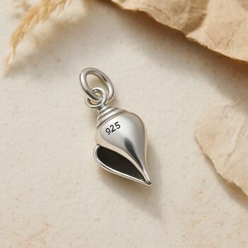 Sterling Silver Conch Shell Pendant Necklace, 3 of 9