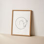 Cosy Labrador Line Art Print, thumbnail 1 of 4