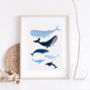 Personalised Whale Family Art Print Unframed, thumbnail 6 of 10