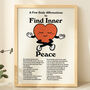 'Find Inner Peace' Daily Affirmation Prints, thumbnail 1 of 7