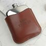 Personalised Hip Flask And Leather Pouch, thumbnail 5 of 9