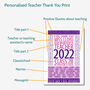 Personalised Teacher Thank You Print With Class Names, thumbnail 2 of 11