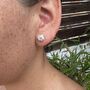 Sterling Silver Knot Stud Earrings, thumbnail 3 of 5