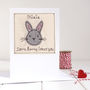 Personalised Bunny Rabbit Birthday Card For Him Or Her, thumbnail 12 of 12