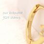Clear Cz Flower Huggie Hoop Earrings, thumbnail 2 of 12