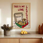 Pizza Is My Love Language Illustrated Print, thumbnail 1 of 9