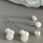 Set Of Five Pearl Bridal Hair Pins, thumbnail 6 of 11