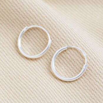 Small Sterling Silver Hoop Earrings, 2 of 5