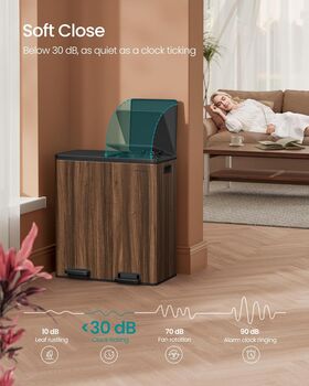 Dual Recycling Bin With Soft Close Lids, 7 of 12