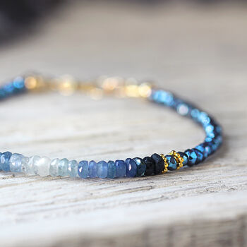 Ombre Blue Sapphire Bracelet In Silver Or Gold, 2 of 11