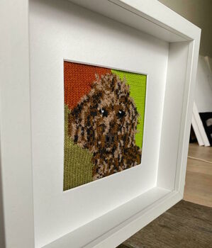 Personalised Pet Portrait Framed Knitted Art, 5 of 10