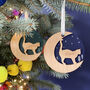 Starry Cat Personalised Christmas Decoration, thumbnail 3 of 6