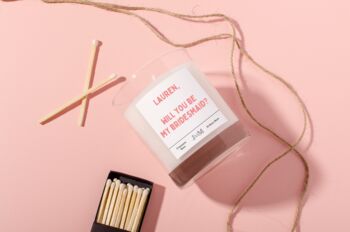 Personalised Bridesmaid Proposal Candle Gift For Her, 3 of 6