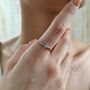 Hydrangea Sapphire Blue Cz Flower Ring Sterling Silver, thumbnail 7 of 12